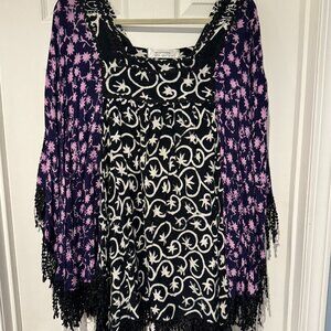 EUC LOTUS TRADERS A-LINE BELL SLEEVE TUNIC DRESS